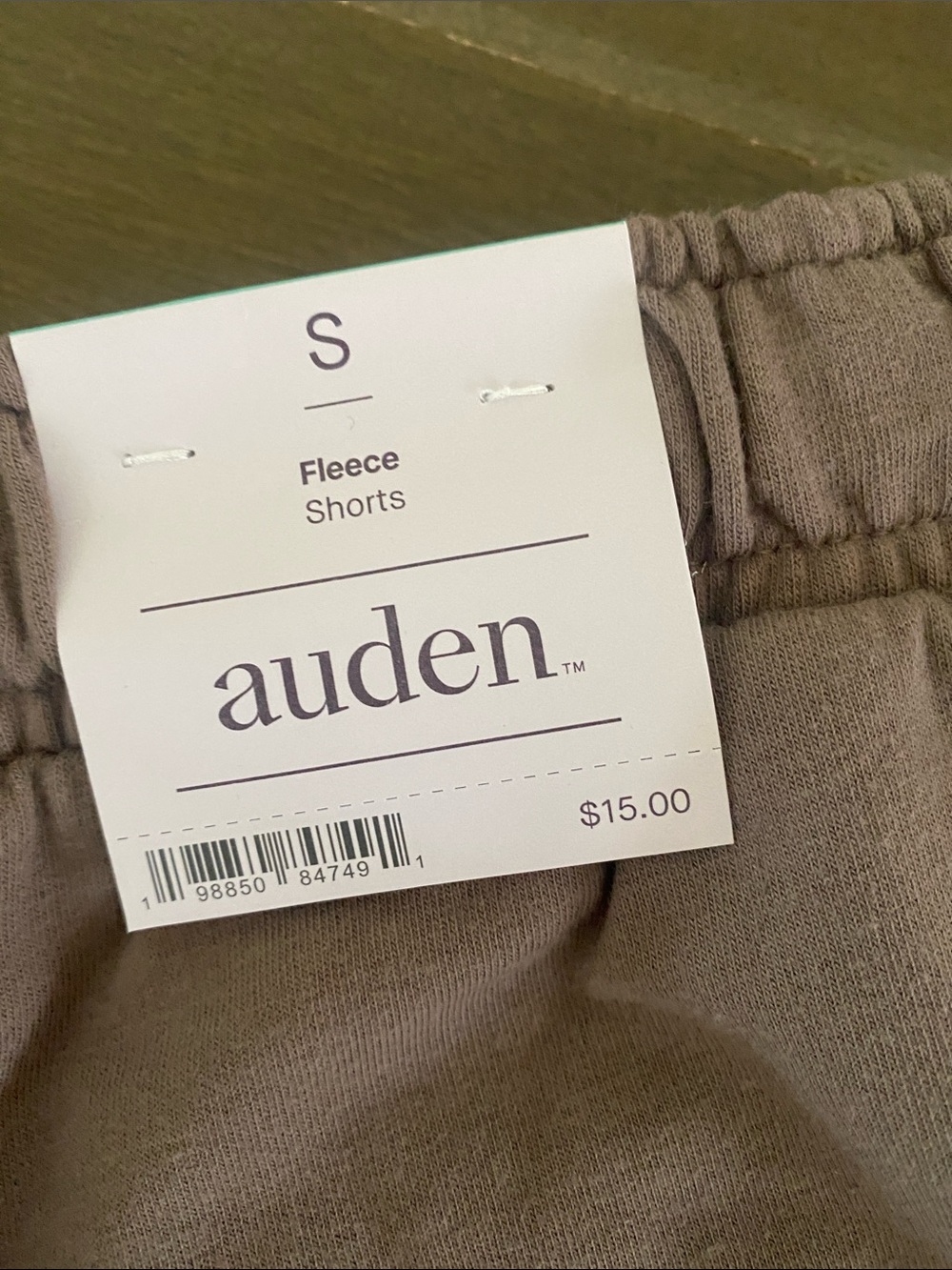 Auden Womens Fleece Shorts in Taupe